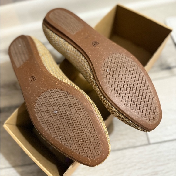 ROTHY’S The Square Wrap Ballet Flats, Sz 8.5 - Gold Metallic Shoes - Picture 11 of 14